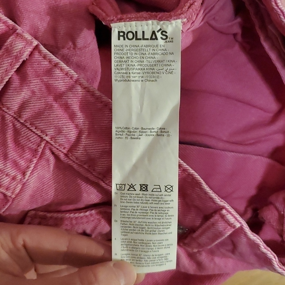 Rollas High Rise Straight Jeans - Layla Magenta - Picture 8 of 8